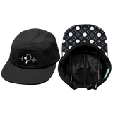 Pickleball hat, 5 panel hat, Strapback, Black, Mens Hat, Womens Hat, Main Picture