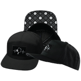 Pickleball Hat, Flat Bill, Snapback Hat, Black, Mens Hat, Womens Hat, Main Picture