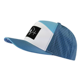 Pickleball Hat, Flat Bill, Snapback Hat, Light Blue, White, Aqua, Mens Hat, Womens Hat, Side Picture 