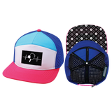 Pickleball hat, Flat Bill, Snapback hat, Neon Pink, White, Neon Blue Green, Blue, Mens Hat, Womens Hat, Main Picture