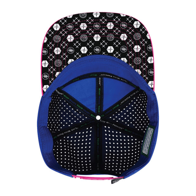 Pickleball hat, Flat Bill, Snapback hat, Neon Pink, White, Neon Blue Green, Blue, Mens Hat, Womens Hat, Underbill Picture
