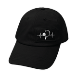 Pickleball Hat, Dad Hat, Ponytail, Snapback, Black, Mens Hat, Womens Hat, Front Picture