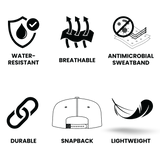 Mountains Hat - Baseball Hat Fit - Cork - Charcoal - Laser Mesh