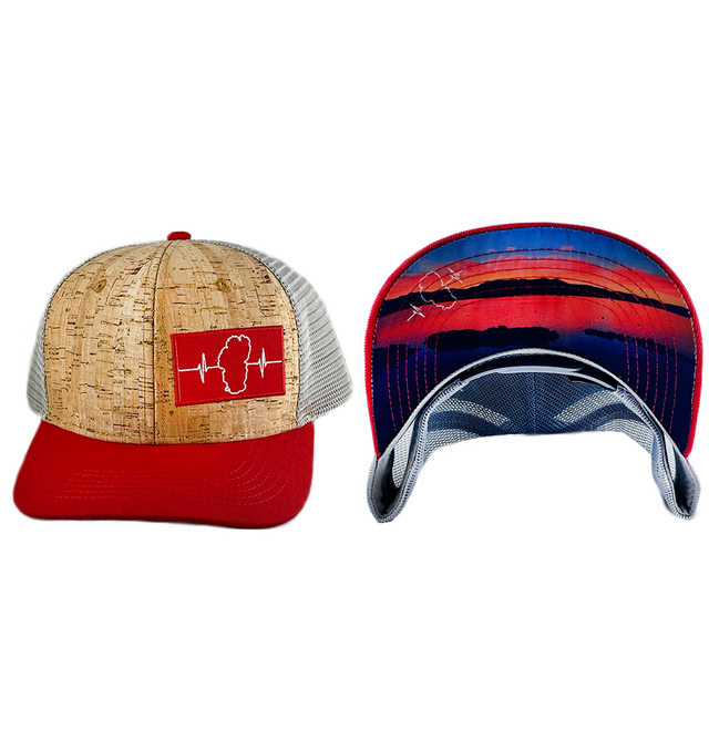 Tahoe - 6 Panel - Cork - Red / Gray (Unisex)