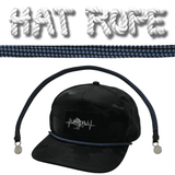 Hat Rope - Black / Blue - Checkered