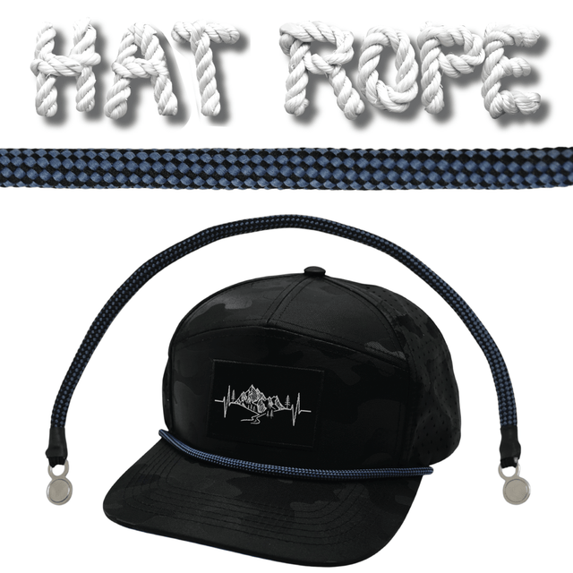 Hat Rope - Black / Blue - Checkered