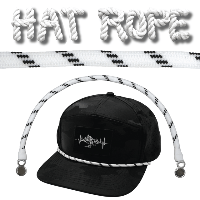 Hat Rope - White / Black - Dash