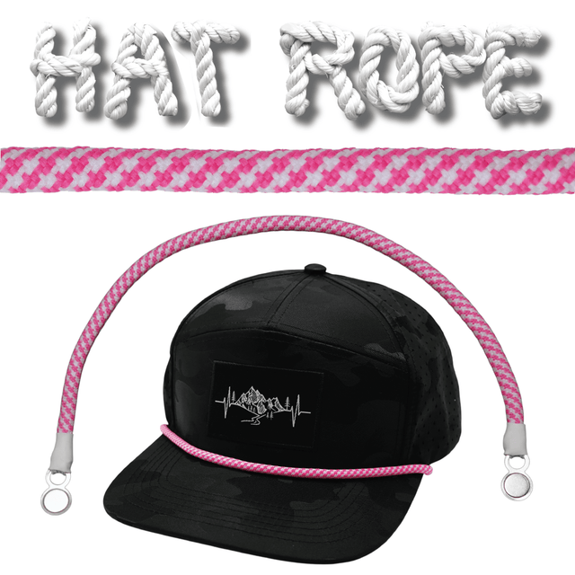 Hat Rope - Neon Pink / White - Pixels