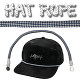 Hat Rope - White / Blue - Checkered