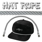 Hat Rope - Gray / White - Spiral