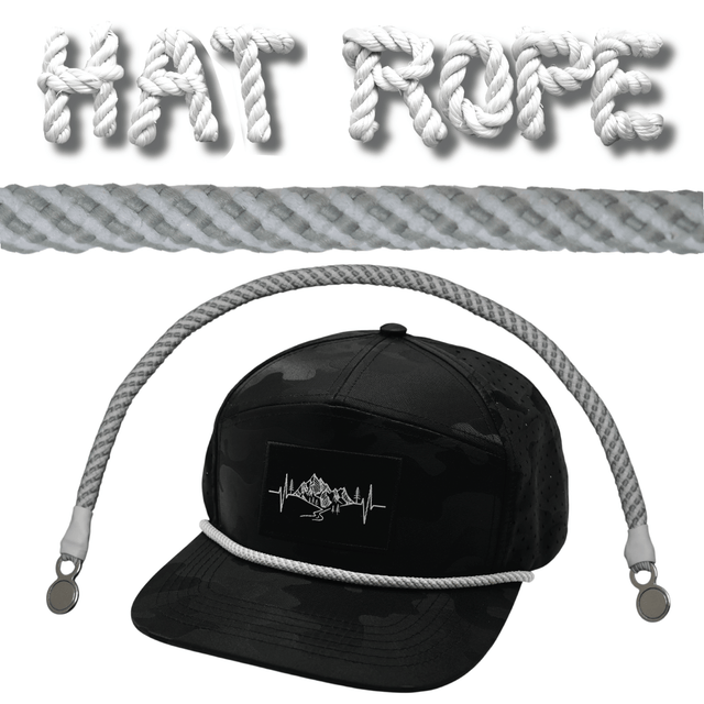 Hat Rope - Gray / White - Spiral