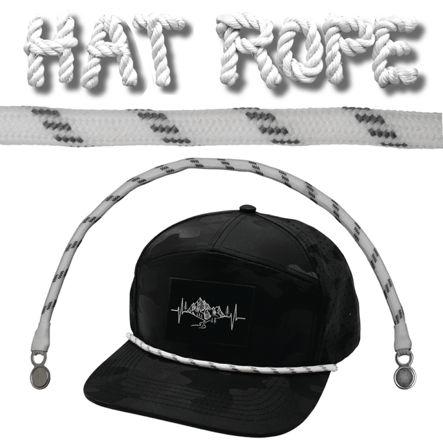Hat Rope - White / Gray - Dash