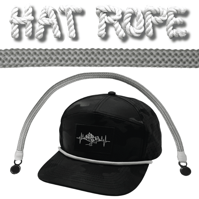 Hat Rope - Gray / White - Waves