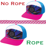 Hat Rope - Neon Pink / White - Pixels