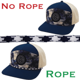Hat Rope - White / Navy - Aztec