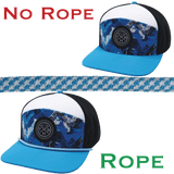 Hat Rope - Neon Blue / White - Pixels