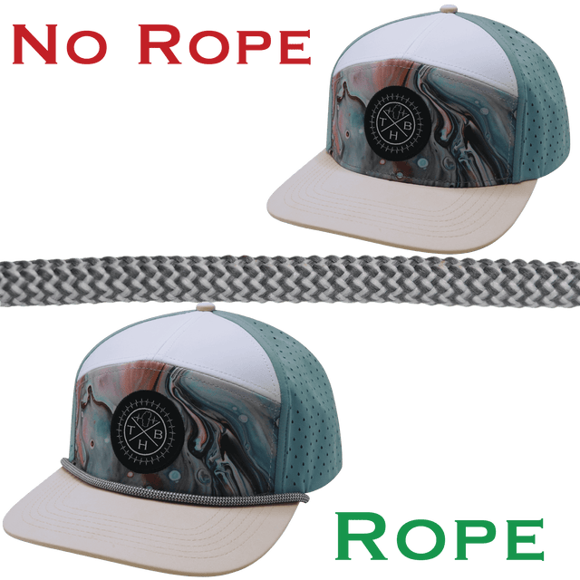 Hat Rope - Charcoal / White - Waves