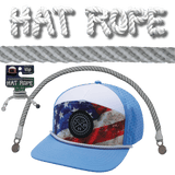 Hat Rope - Gray / White - Spiral