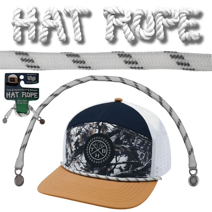 Hat Rope - White / Gray - Dash (Hat Not Included)