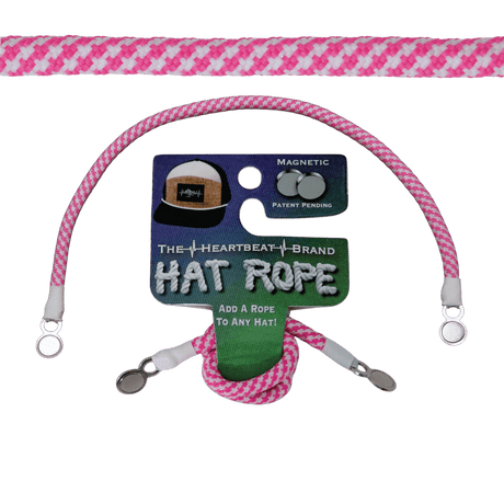 Hat Rope - Neon Pink / White - Pixels