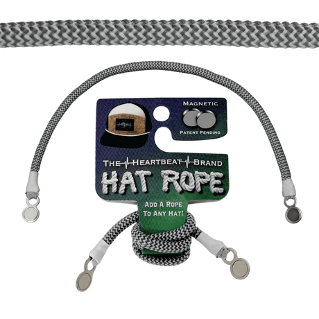 Hat Rope - Charcoal / White - Waves