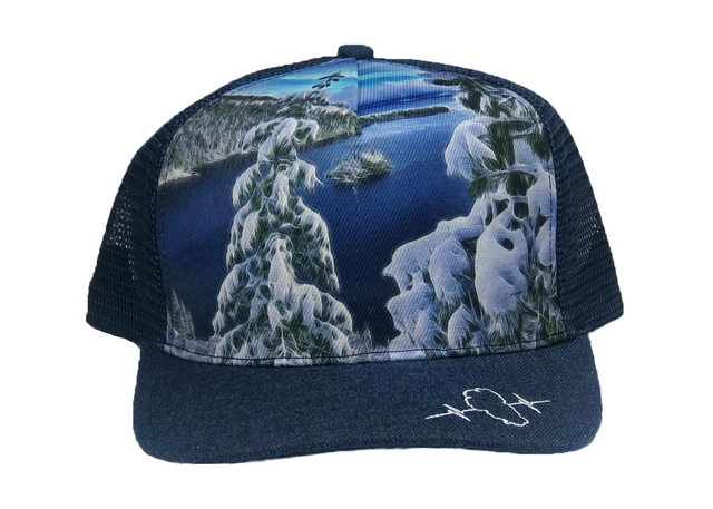 Tahoe - 5 Panel - Heather Navy / Emerald Bay Snow (Unisex)