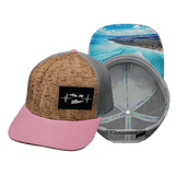 Virgin Islands Hat - Baseball Hat Fit  - Cork - Pink / Gray - Trucker Mesh