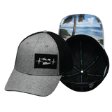 Virgin Islands Hat - Low Profile - Gray /Black - Trucker Mesh