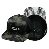 Virgin Islands Hat - Flat Bill - Green Camo / Black - Jersey Mesh