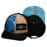 Virgin Islands Hat - Baseball Fit Hat - Cork Hybrid - Ocean - Trucker Mesh