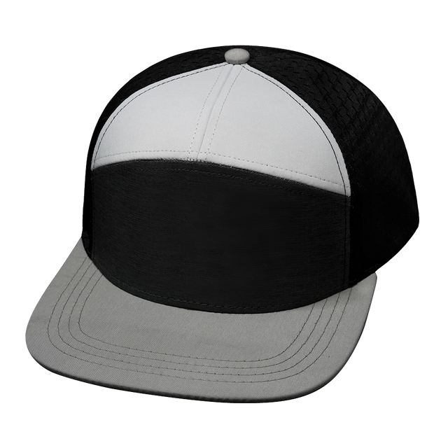 Blank - 7 Panel - Gray / Charcoal / White / Black (Unisex)