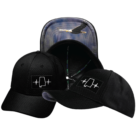 Alabama Hat, Athletiic Fit,  Airmesh, Snapback Hat, Black, Mens Hat, Womens Hat, Main Picture