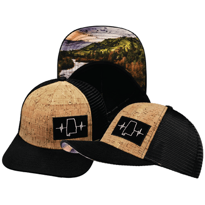 Alabama Hat — Baseball Hat Fit, Cork, Black, Trucker Mesh