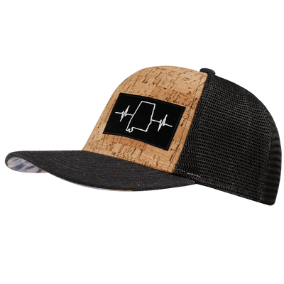 Alabama Hat, Baseball Hat, Snapback Hat, Cork, Charcoal, Mens Hat, Womens Hat, Side Picture
