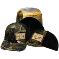 Alabama Hat - Baseball Hat Fit - Tan Tree Camo / Black - Laser Mesh
