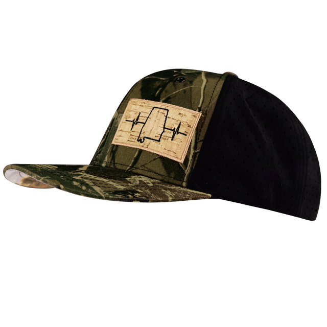 Alabama Hat, Baseball Hat, Snapback Hat, Tan Tree Camo, Black, Mens Hat, Womens Hat, Side Picture