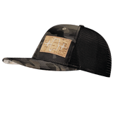 Alabama Hat, Baseball Hat, Snapback Hat, Tan Camo, Black, Mens Hat, Womens Hat, Side Picture