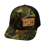 Alabama Hat, Baseball Hat, Snapback Hat, Tan Tree Camo, Black, Mens Hat, Womens Hat, Front Picture