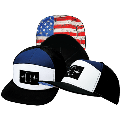 Alabama Hat — Flat Bill, Black / White / Navy, Laser Mesh
