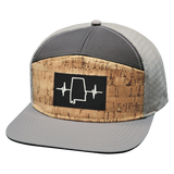 Alabama Hat, Flat Bill, Snapback Hat, Cork, Gray, Charcoal, Mens Hat, Womens Hat, Front Picture