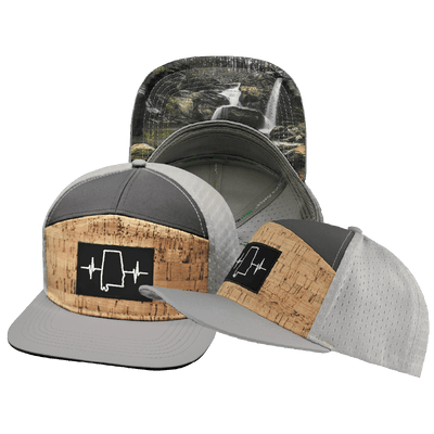 Alabama Hat — Flat Bill, Cork, Gray / Charcoal, Jersey Mesh
