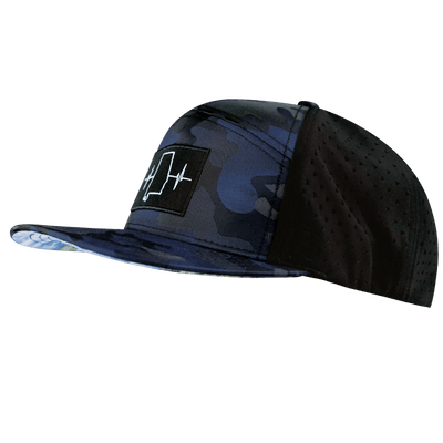 Alabama Hat, Flat Bill, Snapback Hat, Navy Camo, Black, Mens Hat, Womens Hat, Side Picture