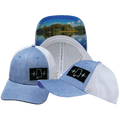 Alabama Hat - Low Profile - Ponytail - Light Blue / White - Laser Mesh