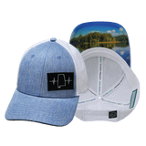 Alabama Hat, Low Profile, Ponytail, Snapback Hat, Light Blue, White, Mens Hat, Womens Hat, Main Picture 