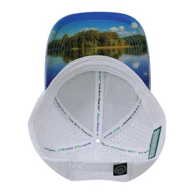 Alabama Hat, Low Profile, Ponytail, Snapback Hat, Light Blue, White, Mens Hat, Womens Hat, Underbill Picture 