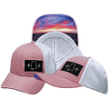 Alabama Hat - Low Profile - Ponytail - Pink / White - Laser Mesh