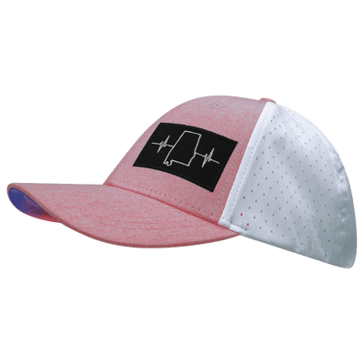 Alabama Hat, Low Profile, Ponytail, Snapback Hat, Pink, White, Mens Hat, Womens Hat, Side Picture 