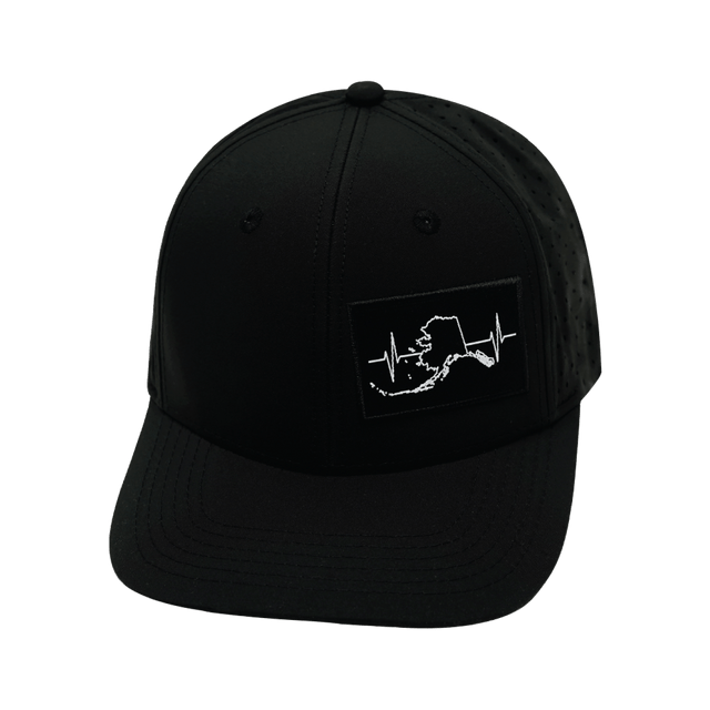 Alaska Hat, Baseball Hat, Snapback Hat, Black, Mens Hat, Womens Hat, Front Picture