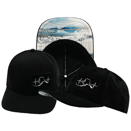 Alaska Hat, Baseball Hat, Snapback Hat, Black, Mens Hat, Womens Hat, Main Picture