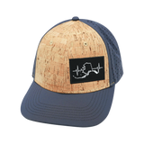 Alaska Hat, Baseball Hat, Snapback Hat, Cork, Charcoal, Mens Hat, Womens Hat, Front Picture